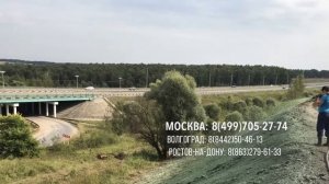 Укрепление кургана гидропосевом | Укрепление откосов посевом травы