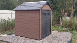 Сарай из ДПК для садового инвентаря