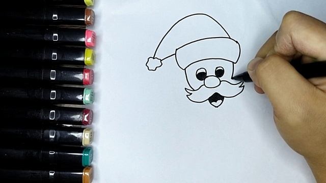 HOW TO DRAW SANTA CLAUSE | KIDS DRAWING SANTA CLAUSE #018 смотреть онлайн