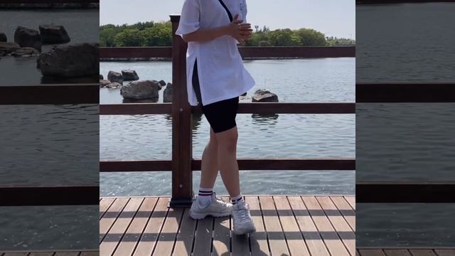 쫀쫀 핀턱 바이커 팬츠