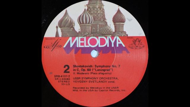Shostakovich, Symphony No 7, Leningrad, 2nd mov, Svetlanov, cond смотреть онлайн