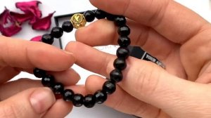 Руна ФЕХУ, браслет с натуральными камнями