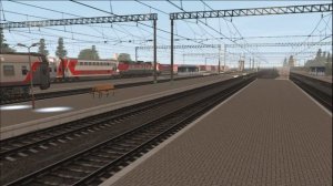 Движение поездов на вымышленном вокзале Москва Фирменная | Trainz 19