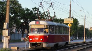 Трамвай-долгожитель Tatra T3SU на 10 маршруте Волгограда