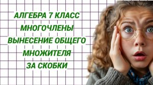 Алгебра 7 класс. Многочлены. Вынесение общего множителя за скобки. Авторская тренировка