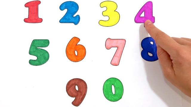 Раскрашиваем Цифры | Раскраска | Числа для Малышей смотреть онлайн