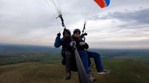 Полет на параплане. Взлет и жесткое падение