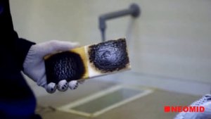 Испытания огнезащитной краски для дерева NEOMID