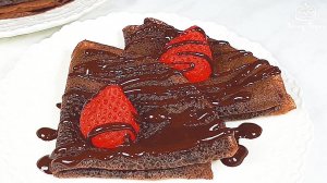 Шоколадные Заварные Блины на кефире и молоке. Простой Рецепт Вкусных ШОКОЛАДНЫХ Блинчиков с какао