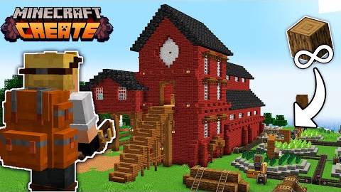 Построил БЕСКОНЕЧНУЮ ФЕРМУ ДЕРЕВА! | Выживание с Модом CREATE смотреть онлайн