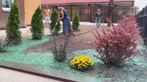 Гидропосев газона в коттеджном посёлке VILA VERDE - 8(800)301-13-57 - Посев газона на даче
