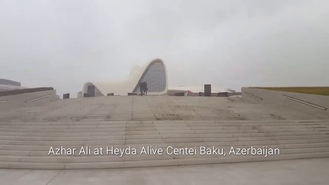 Azhar Ali at Heydar Alive Center In Baku Azerbaijan