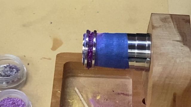 MAD Purple Amethyst Ring,   MAKE A RING KIT    Wood turning project.