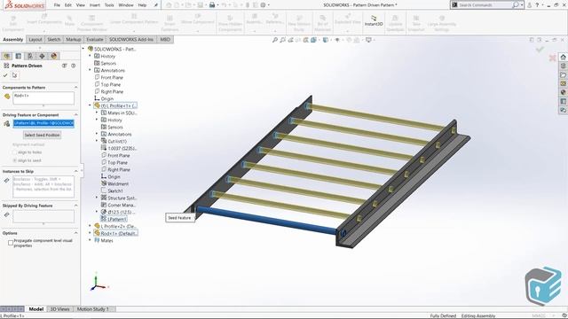 SOLIDWORKS - Pattern Driven Component Pattern