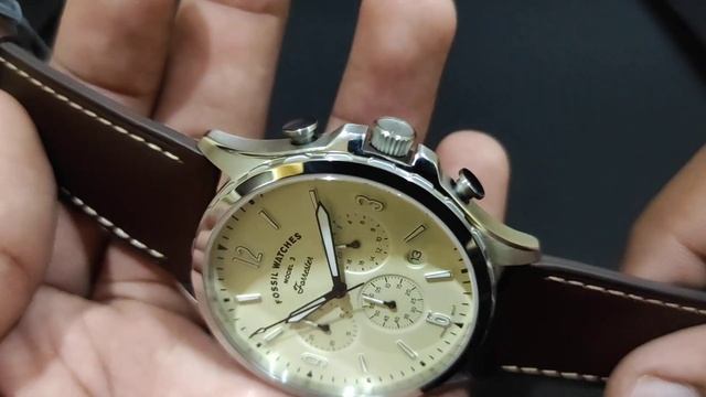Fossil Leather Strap Quartz Watch смотреть онлайн
