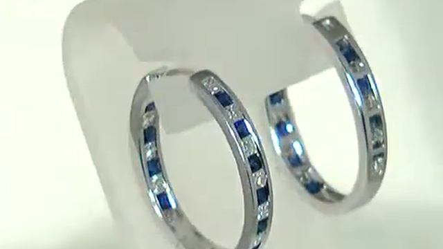 Fashion Золотые серьги с бриллиантами и сапфирами смотреть онлайн