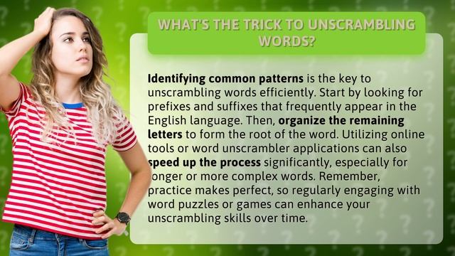 What's the trick to unscrambling words? смотреть онлайн