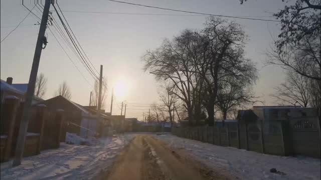 Закат 2025-02-25 Чистое небо перед сильным морозом