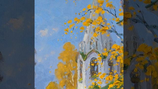 Картина авторская "Дождь прошёл, Костромская слободка". Художник - Александр Александровский. Холст смотреть онлайн