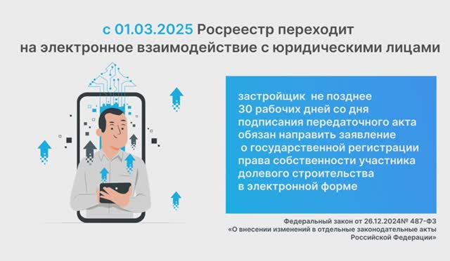 Как застройщику оформить права за участника долевого строительства в электронном виде