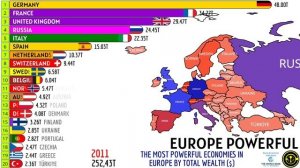 Самые мощные экономики в Европе по общему богатству