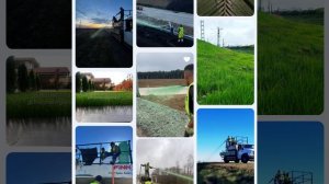Гидропосев газона в слайде
