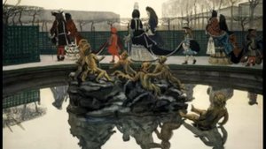 Бенуа. Прогулка короля. 1906 Из коллекции Третьяковской галереи.