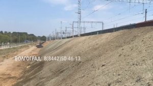 Всходы гидропосева газона через 3 недели на откосах РЖД. укрепление откосов травой газона