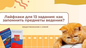 Лайфхаки для 13 задания в ЕГЭ по обществознанию: предметы ведения.
