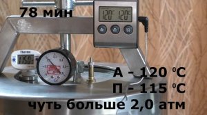Замеряем температуру в реторт пакете в автоклаве НЕФОР.