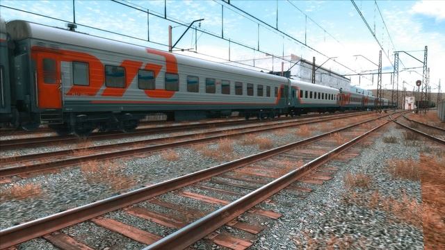 ТЭМ2-6650 с вагонами РЖД ● реальный звук ●Train Simulator