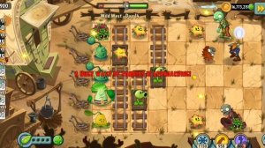 Прохождение pvz 2 Дикий запад день 14