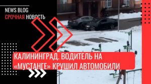 Калининград.Наигрался в GTA: водитель на «Мустанге» крушил припаркованные авто во дворе комплекса.