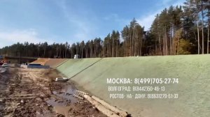 Гидропосев газона при укреплении откосов, обочины дорог в Московской области - +7(499)705-27-74