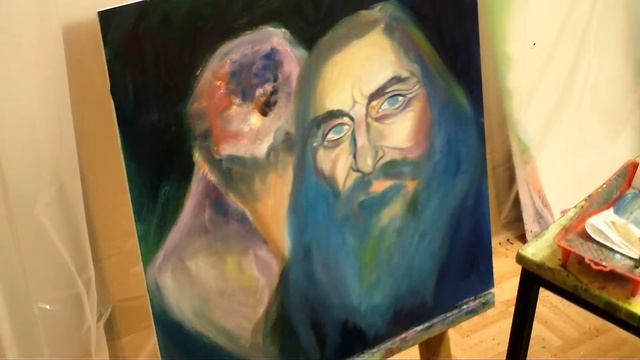 "Old Man with an Owl" - Time Lapse Oil Painting Process смотреть онлайн