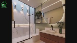 Дизайн санузла совмещенного и раздельного в современном стиле 🛀🏻🚽🚿 (37)
