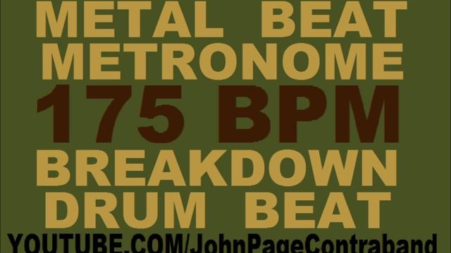 Metal Beat Timing Training Metronome 175 BPM Breakdown Beats смотреть онлайн