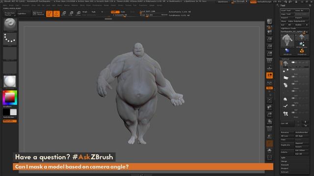 #AskZBrush: “Can I mask a model based on camera angle?”