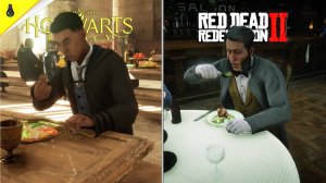 Наследие Хогвартса против RDR2 - Сравнение физики и деталей