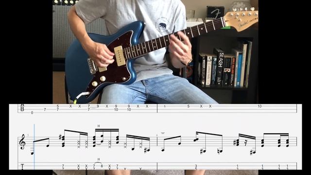 Jazz Funk Guitar Riff - with TAB смотреть онлайн