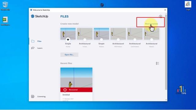 English - Part 1 Getting started with sketchup 2021