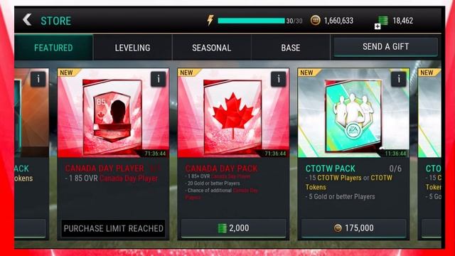 INSANE CANADA DAY PACKS! 7 CANADA DAY PLAYERS  UFB 91 PULL  FIFA Mobile Canada Day Pack Opening