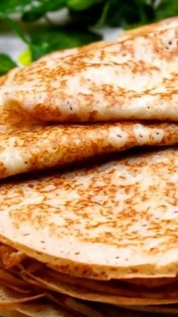 Тонкие Блинчики на Молоке и Кипятке/ Масленица/ Crepes Recipe 🥞