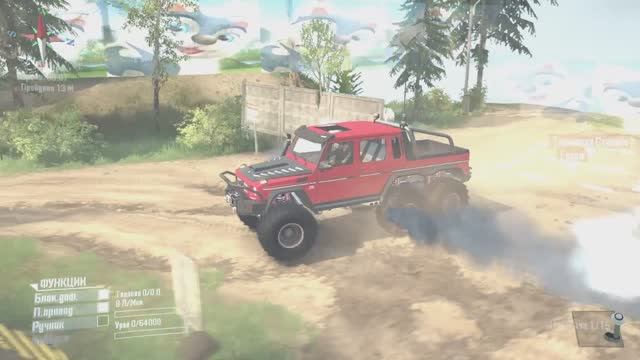 Spintires MudRunner MERCEDES G63 AMG 6X6 он самый проходимый в этой игре,