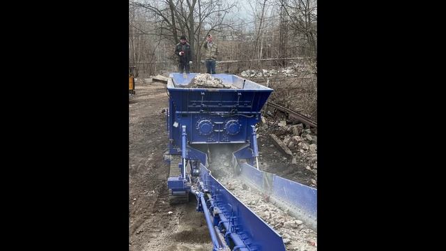 Мобильная дробилка ТОПТЕХНО ТТ 1600 У / Дробление железобетона/ Переработка строительных отходов