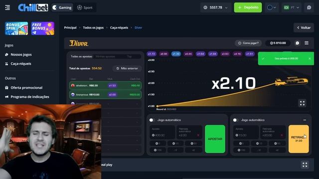 🤑 UMA TÁTICA no DIVER com 99% de SUCESSO? GANHEI 850 REAIS | Casino Bonus | Chill Bet Diver смотреть онлайн
