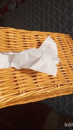 Paper napkin holder. #napkin holder #forhome #basket #wickerbasket #cosiness #napkins #present