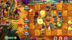 Уровень -18, Болото Юрского периода, Растения против Зомби-2