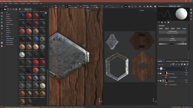 Timelapse - Stylized Shield  (Blender , Zbrush , Substance Painter , Marmoset Toolbag)
