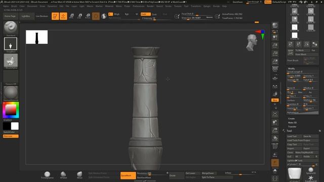 Stylized Rock Crack Alphas for Zbrush